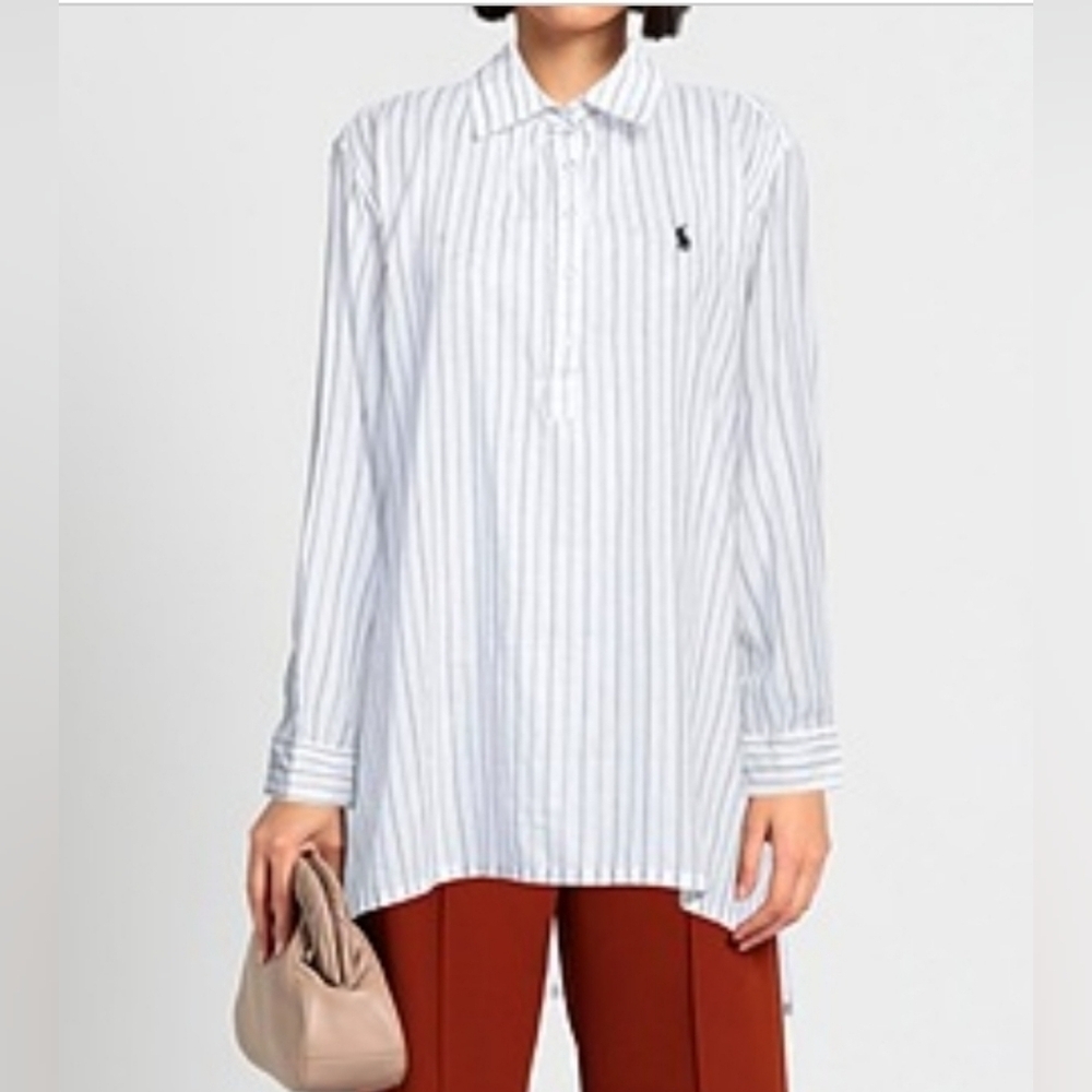 Polo Ralph Lauren White Striped Shirt Tunic